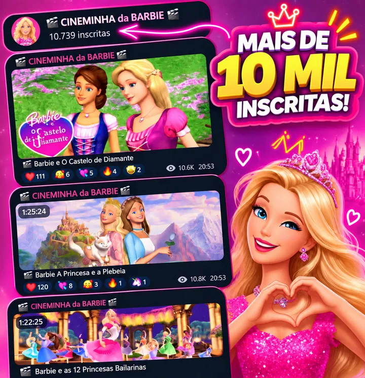 Canal com mais de 10 mil inscritas